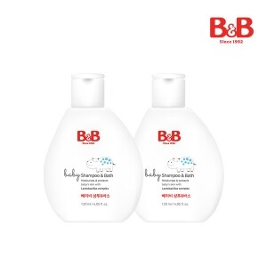 [사은품증정] 비앤비 베이비 샴푸&바스 120mlX2개입 + 섬유유연제800ml 사은품