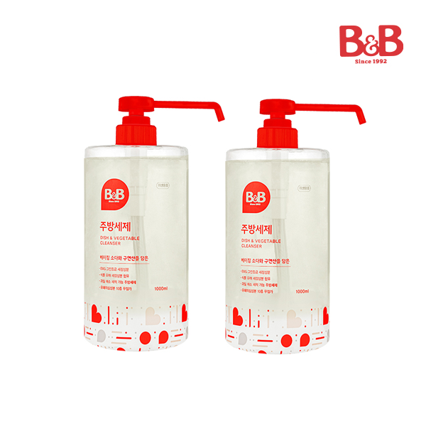 메디앙스 공식몰 아이맘,비앤비 주방세제 1000ml x 2개 (용기형)