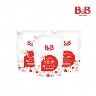 비앤비 유아 세탁 섬유세제 베이비파우더 1500ml 리필형X3개입