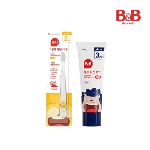 [칫솔사은품증정] 비앤비 2단계 칫솔&치약 SET(2단계칫솔+에코키즈치약)