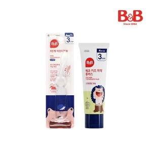 [칫솔사은품증정] 비앤비 3단계 칫솔&치약 SET(3단계칫솔+에코키즈치약)