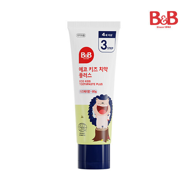 메디앙스 공식몰 아이맘,비앤비 유아칫솔 2단계(3개입)+에코키즈치약(라즈베리)SET