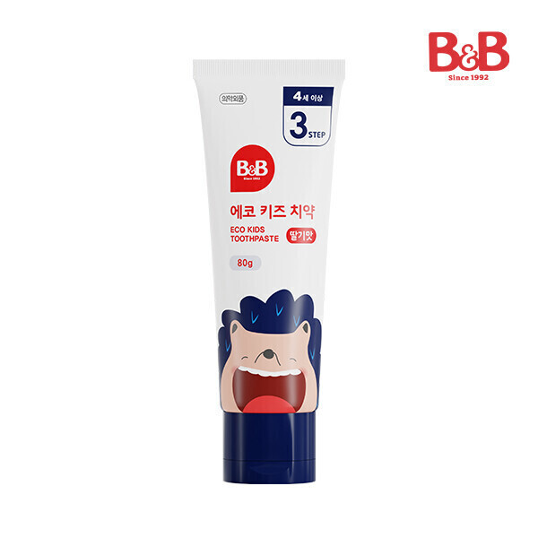 메디앙스 공식몰 아이맘,비앤비 유아칫솔 2단계(3개입)+에코키즈치약(딸기)SET