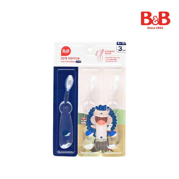 메디앙스 공식몰 아이맘,비앤비 유아칫솔 3단계(3개입)+에코키즈치약(라즈베리)SET