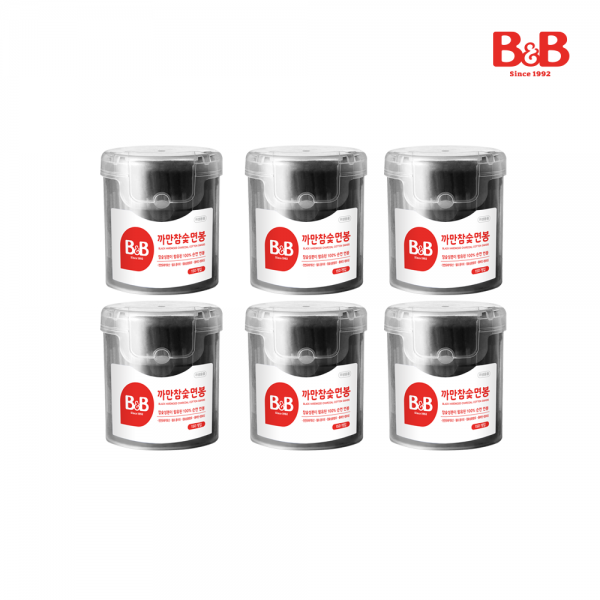 메디앙스 공식몰 아이맘,비앤비 참숯 까만면봉 150P X6개