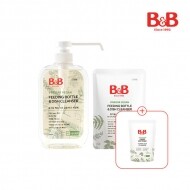 [유연제800ml증정] 비앤비 비건젖병&식기세정제600ml(용기)+500ml(리필)