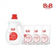 [공식몰단독] 비앤비 섬유세제 3000ml 대용량+섬유유연제(베르가못)1500ml(리필)X3개