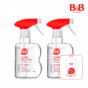 [800ml섬유세제증정] 비앤비 유아용품 제균스프레이 300ml(용기)X2개입