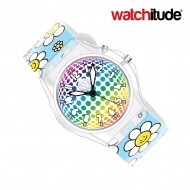 와치튜드 키즈워치 GLOW LED 어린이 유아 손목 시계 해피플라워 936